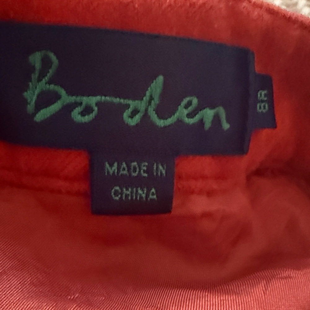 Boden Red Mini Skirt with Buttoned Waist Tabs - Picture 3 of 6